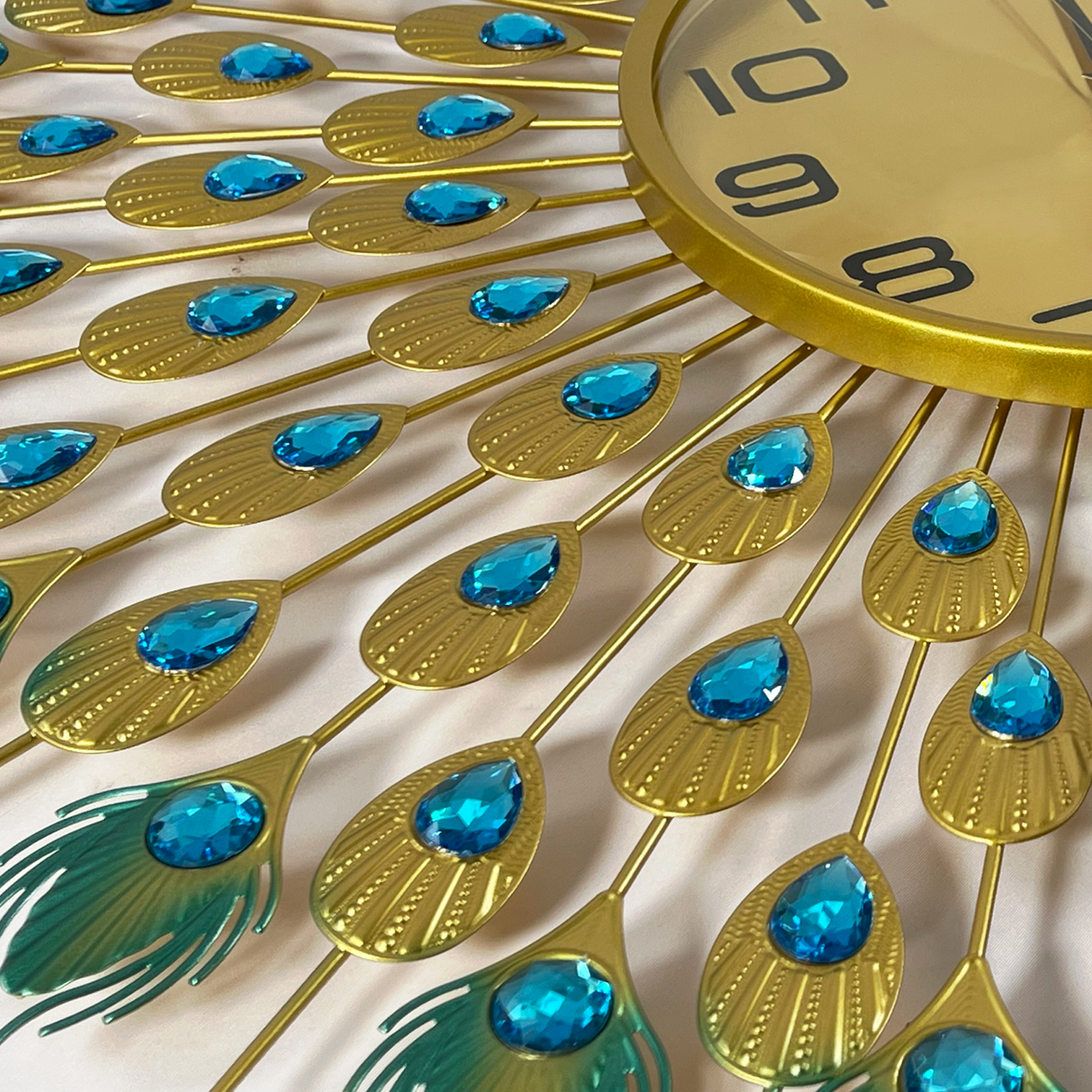 Peacock Wall Clock - 70cm