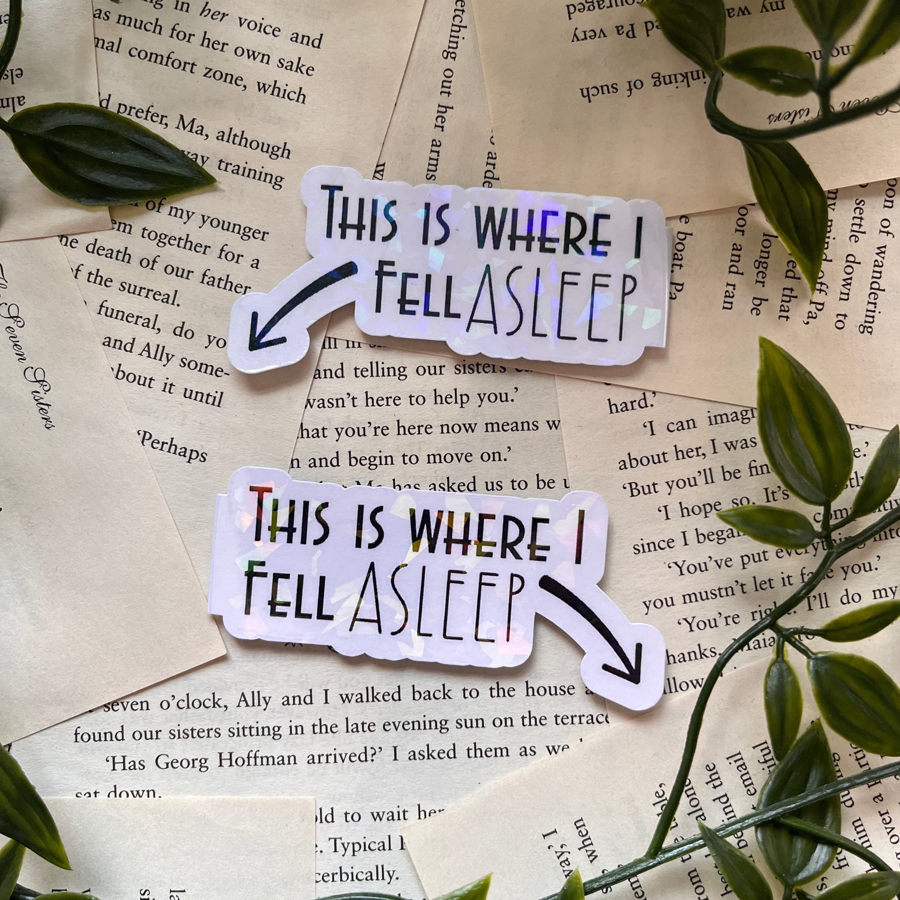Fell Asleep Here Magnetic Bookmark
