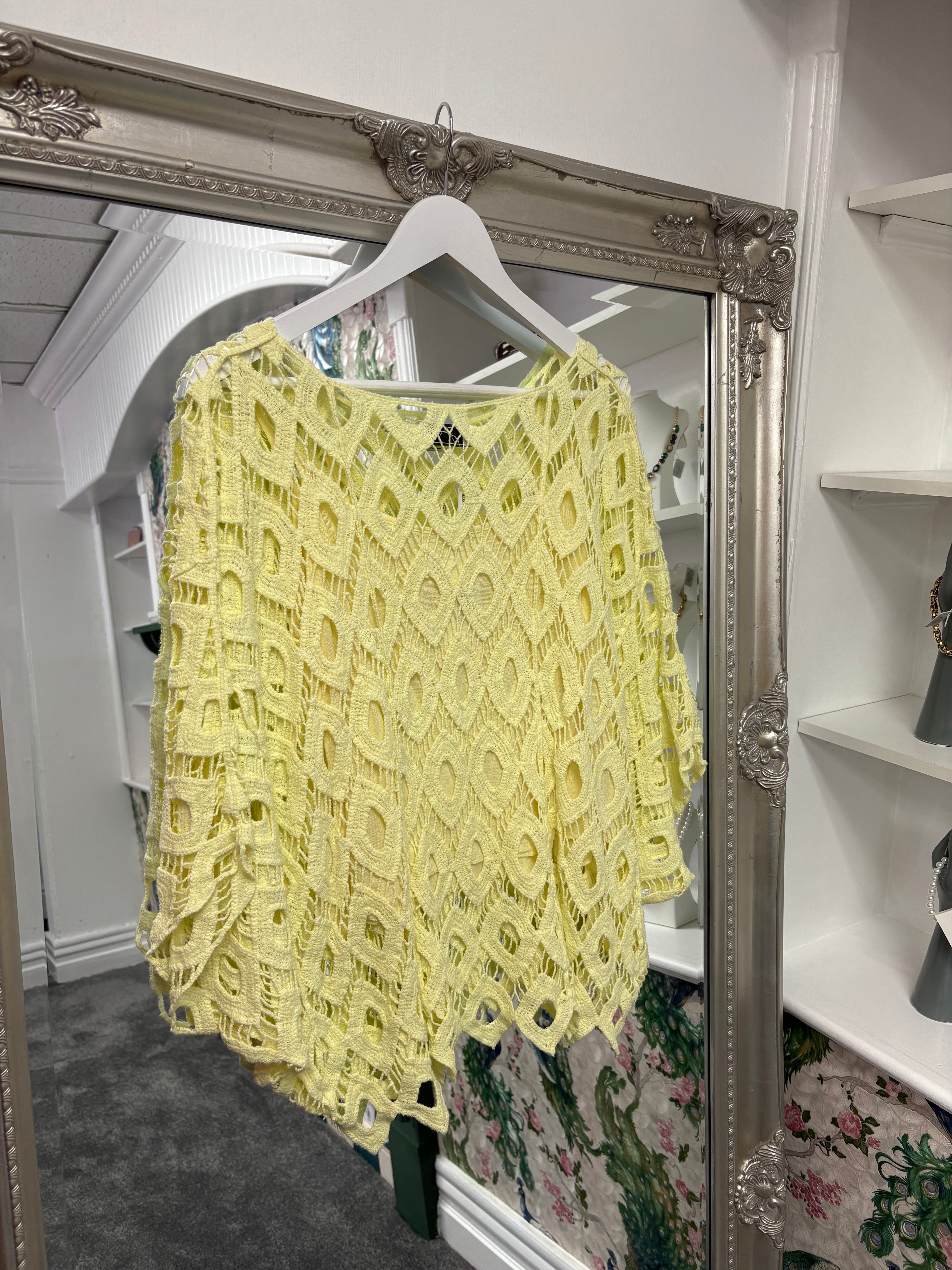 Luxtyle Crochet Batwing Top with Cami – One Size Fits 8–16