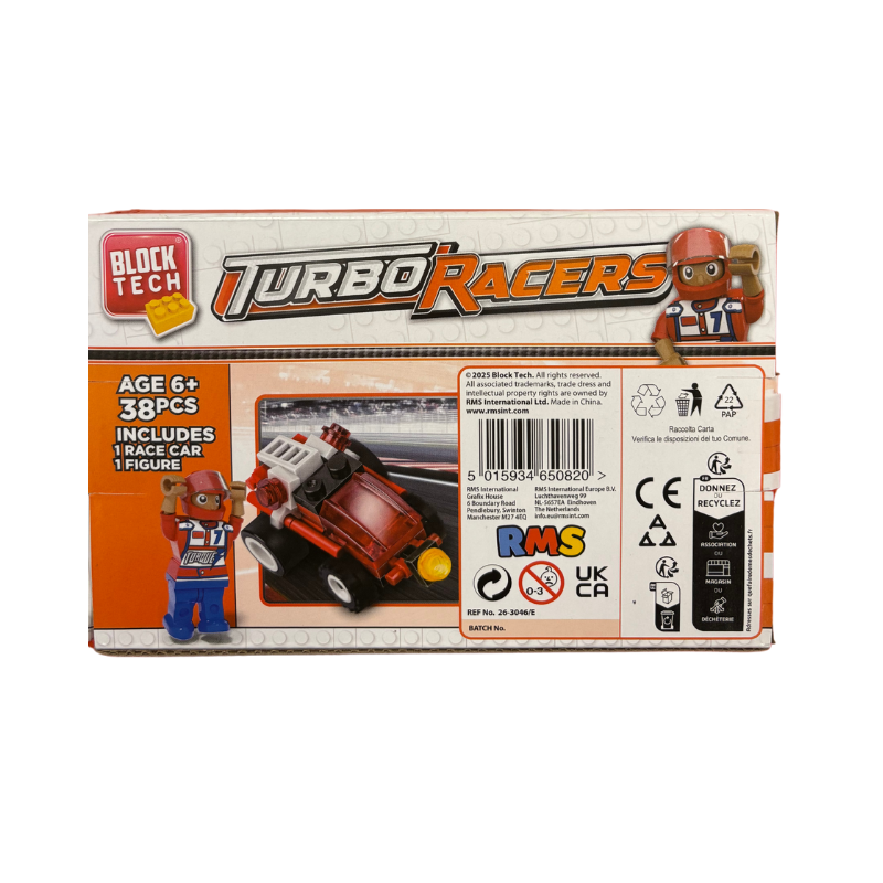 Mini Block Tech Turbo Racers Toy Set