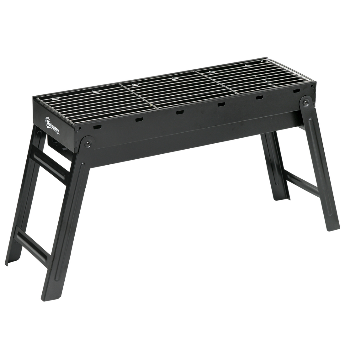 Outsunny Portable Charcoal Grill with Pull-Out Charcoal Basin