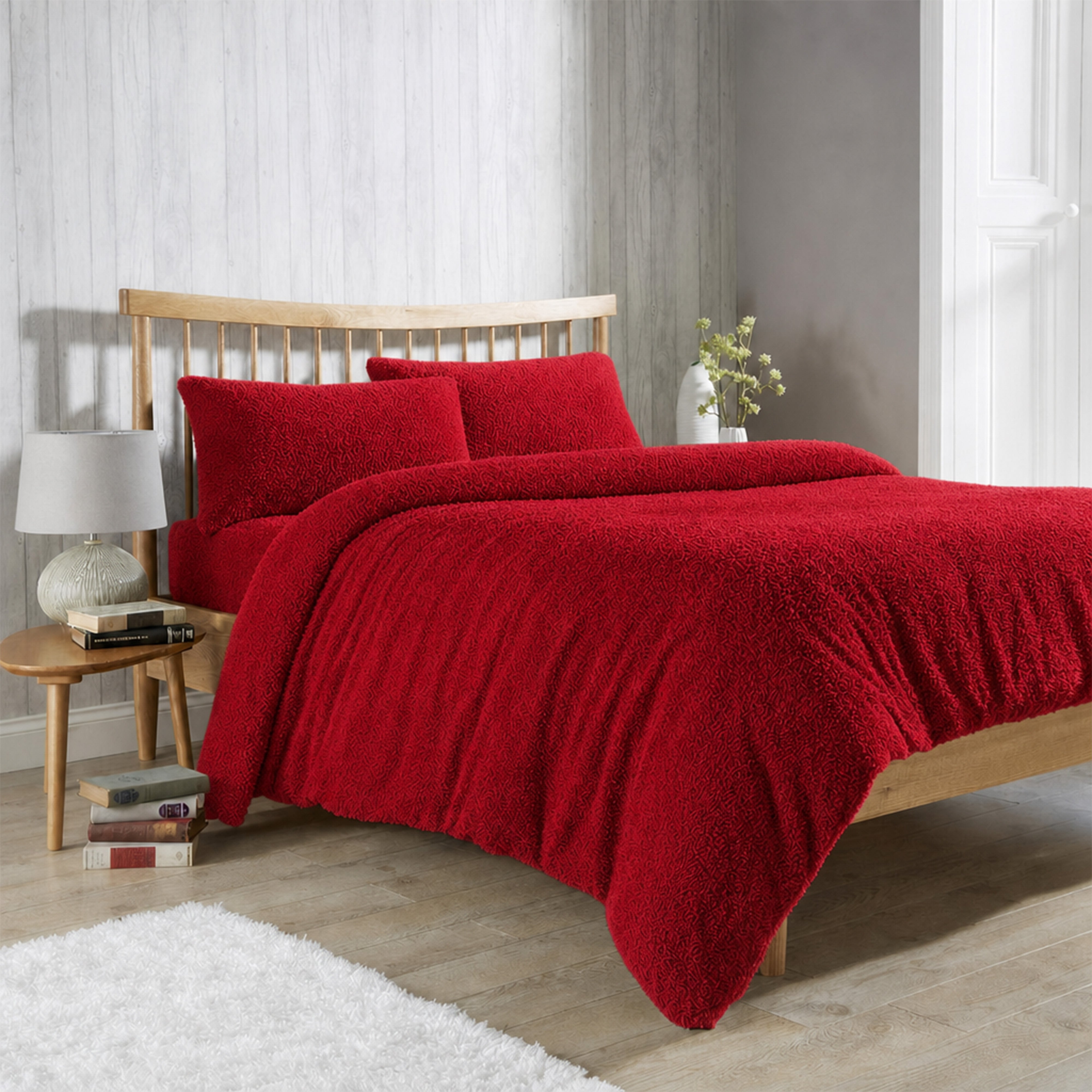 Teddy Fleece Duvet Cover Set for Winter Nights Plush Super Soft Ultimate Comfort in Single Double King Super King Fluffy Bedding by OLIVIA ROCCO