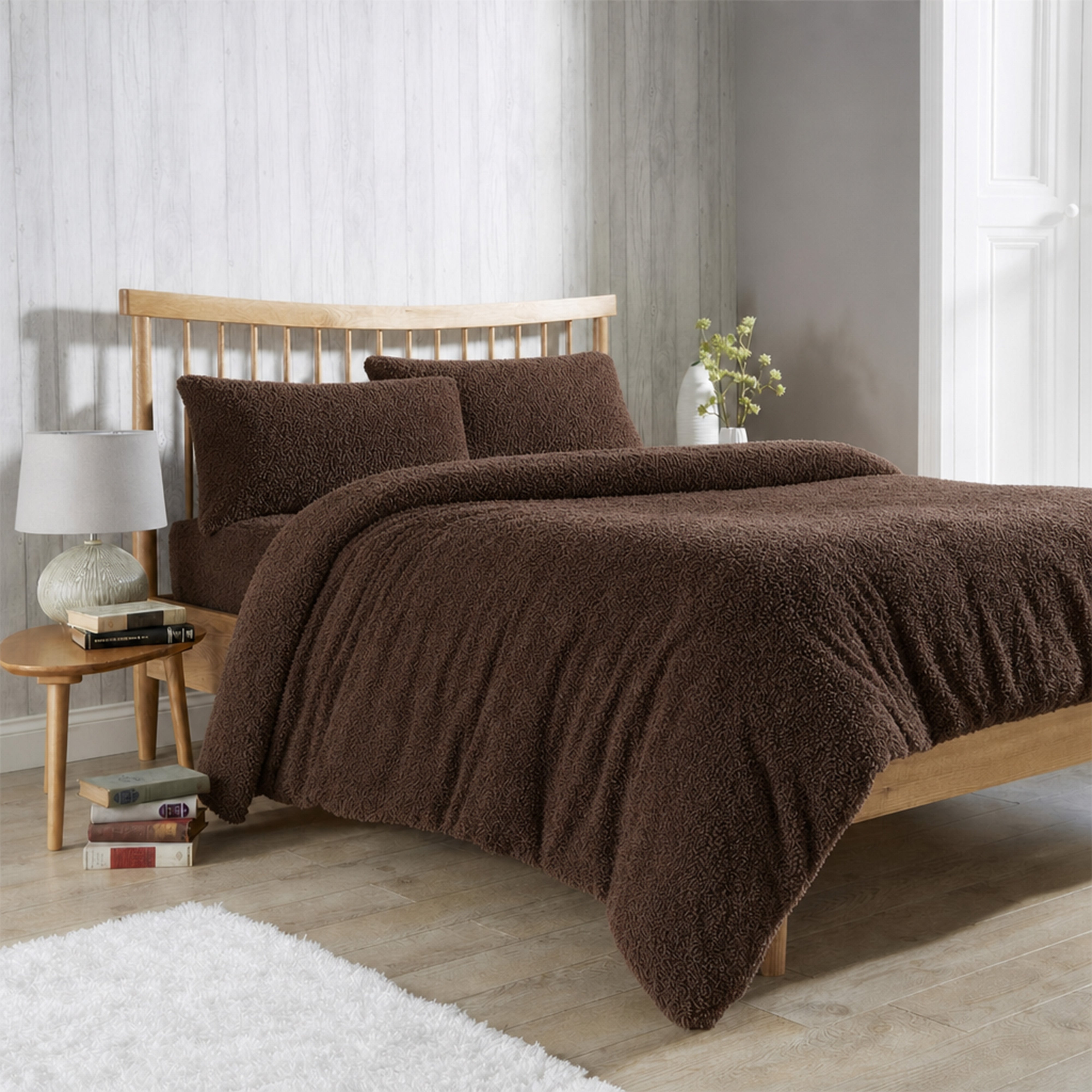 Teddy Fleece Duvet Cover Set for Winter Nights Plush Super Soft Ultimate Comfort in Single Double King Super King Fluffy Bedding by OLIVIA ROCCO