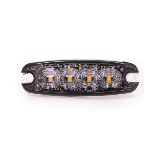 Ecoline Slim-line Low Profile 4 LED Strobe Warning Light Head