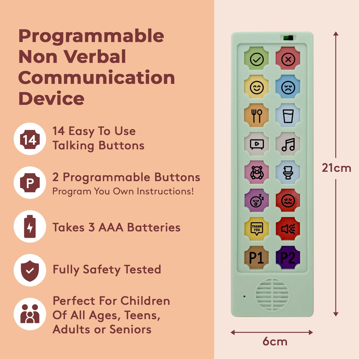 AAC Communication Device For Speech Therapy, Non Verbal Autism & Stroke Rehab