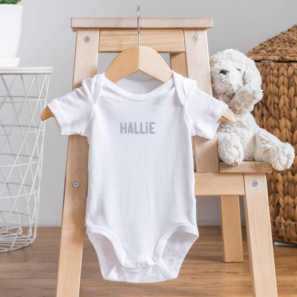 Cute White Baby Bodysuit - Personalise