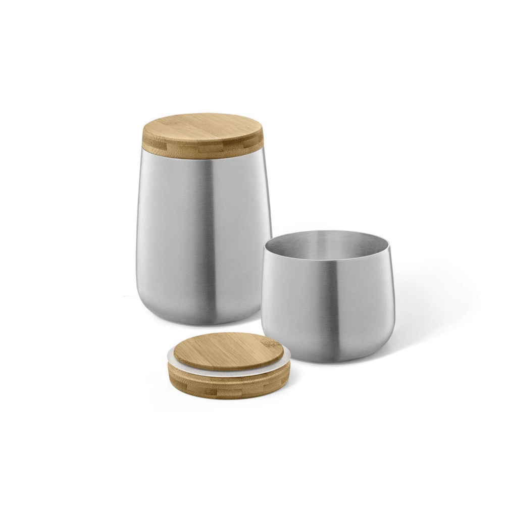Zack Bevo Premium Brushed Stainless Steel Storage Canister (1.0L) - Award-Winning German Design