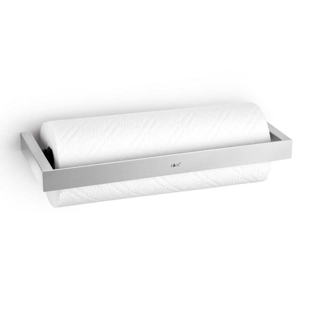 Zack Elios Premium Wall Kitchen Roll Holder - Brushed Stainless Steel Space-Saver