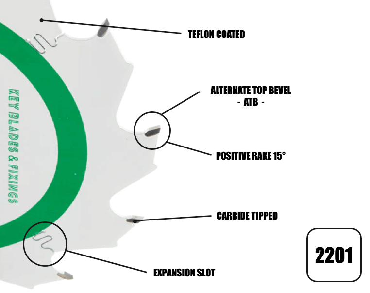 160mm x 20mm x 2.2mm "Cougar" 12T Rip Circular Saw Blade - 2201