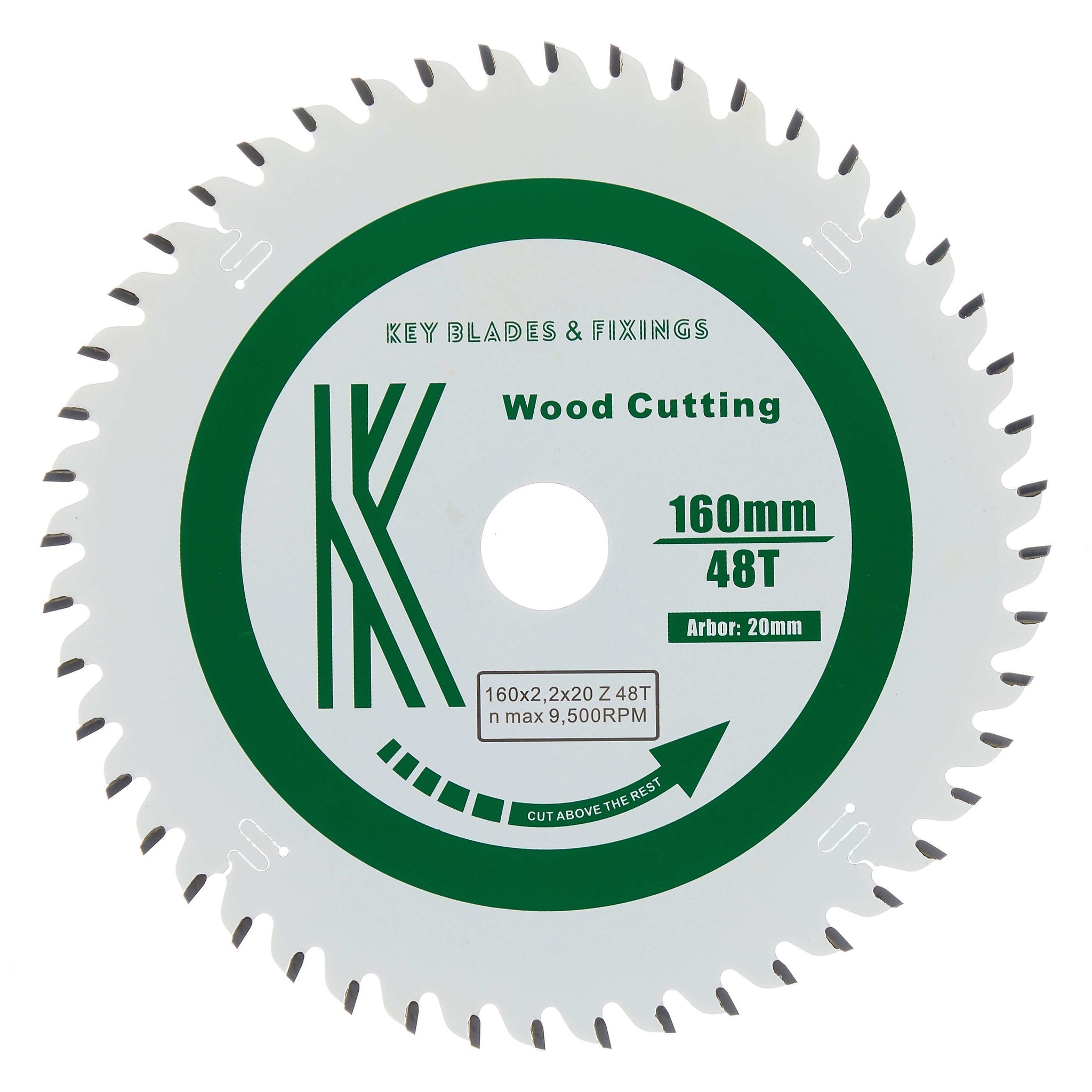 160mm x 20mm x 2.2mm 48 Tooth Track/Circular Saw Blade - 2204