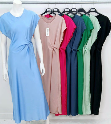 Luxtyle Knot Detail Dress – One Size Fits 8–14