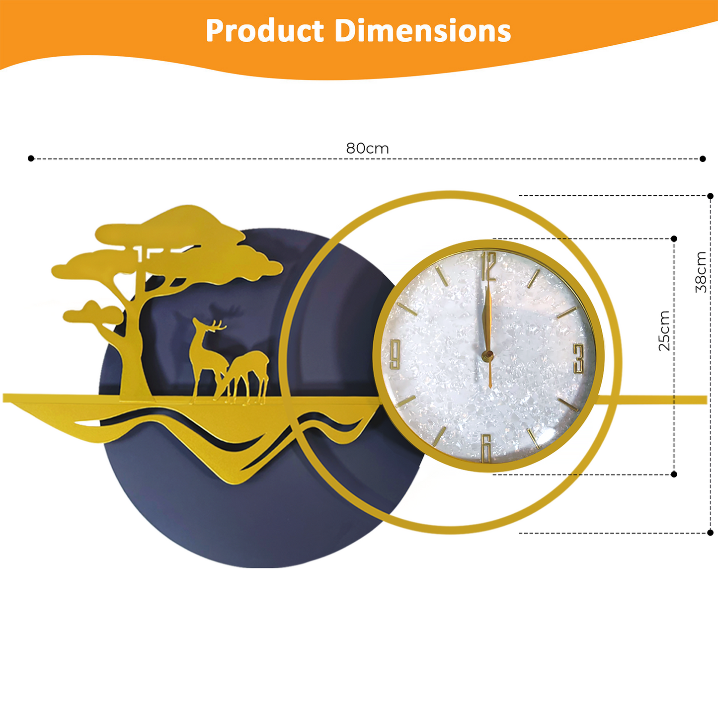 Forest Deer Luxury Wall Clock