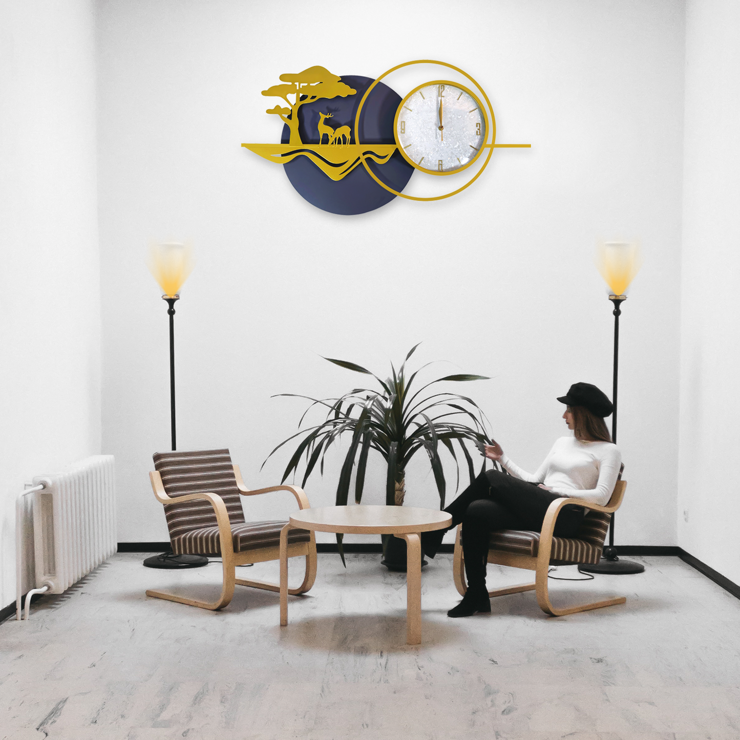 Forest Deer Luxury Wall Clock