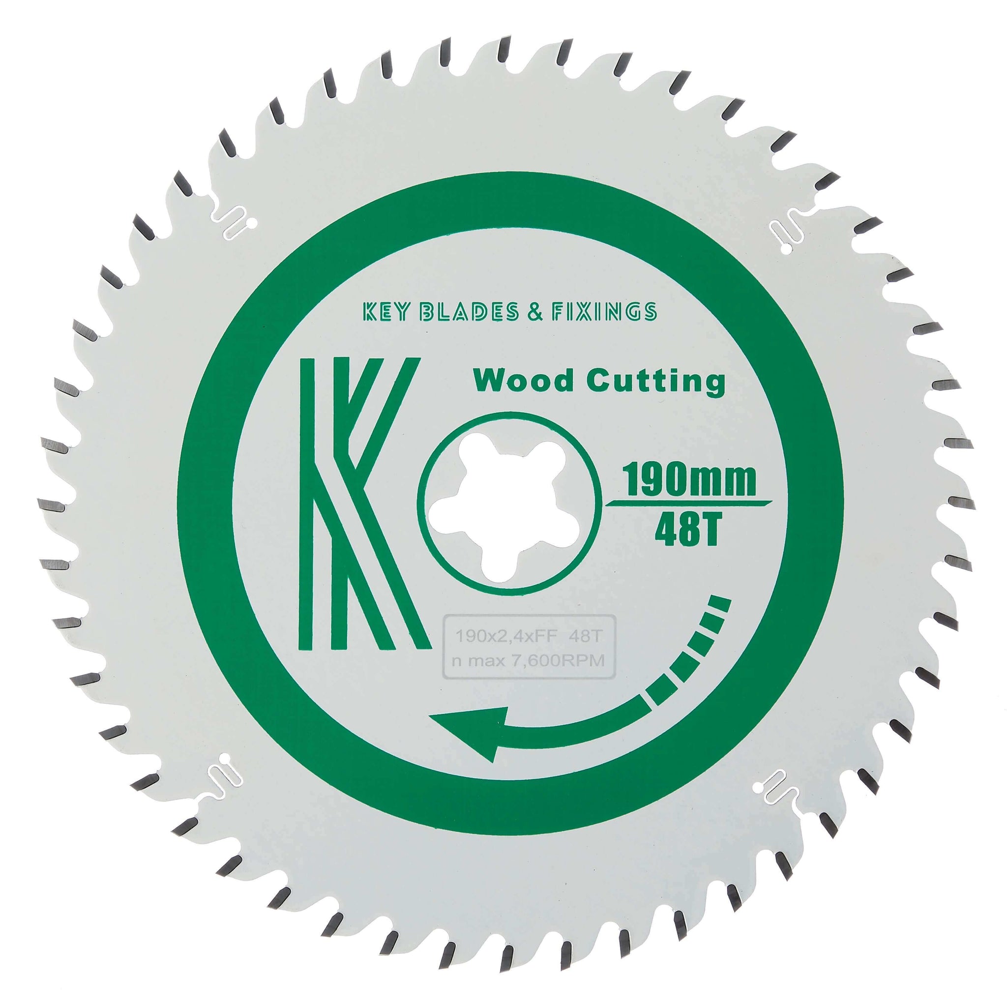 190mm X FF X 2.4mm 48 Tooth ATB CS50 Circular Saw Blade - 2301