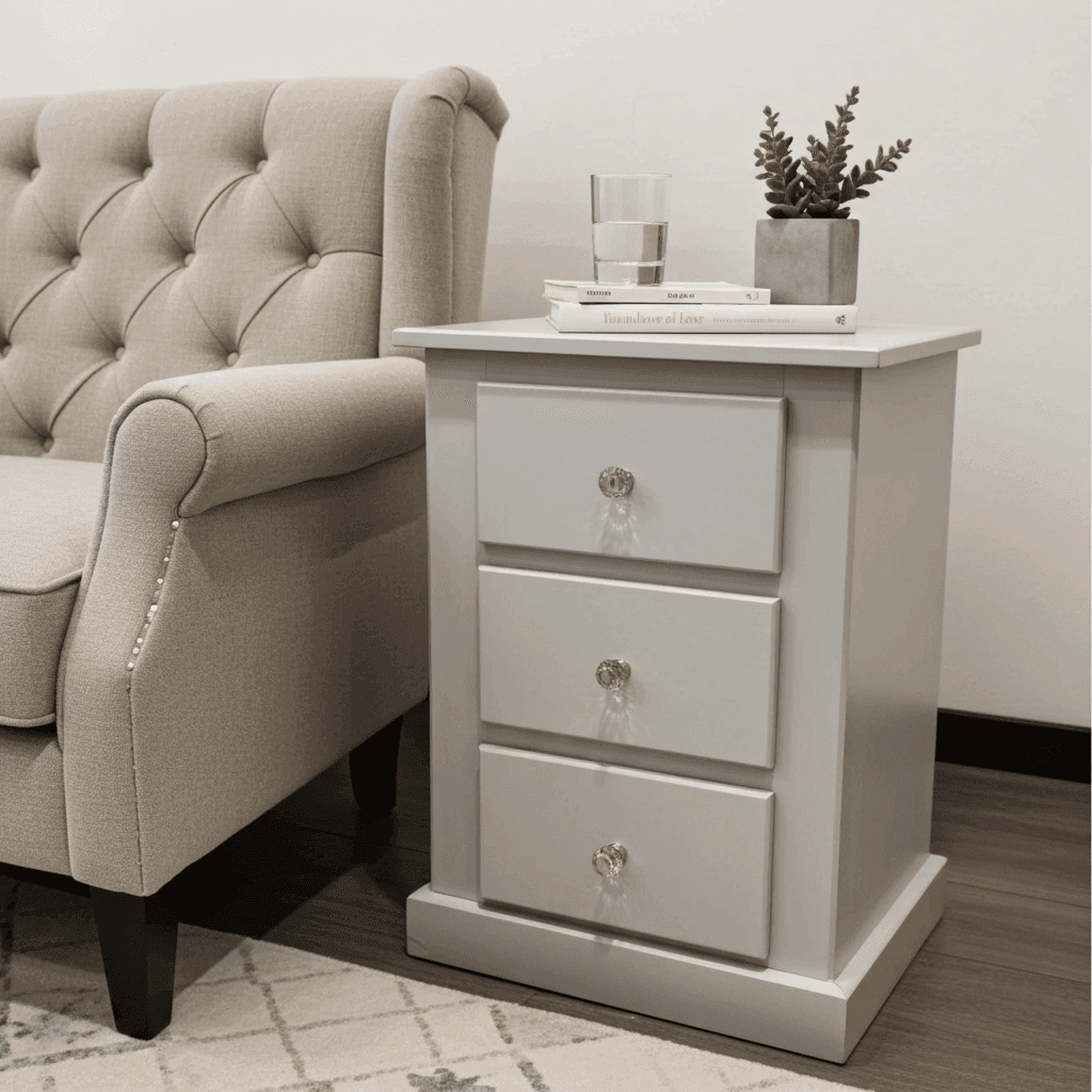 Aylesbury Mid Oak 3 Drawer Bedside Cabinet – Solid FSC-Certified Wood, Assembled