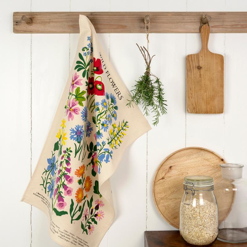 Rex Cotton tea towel - Wild Flowers