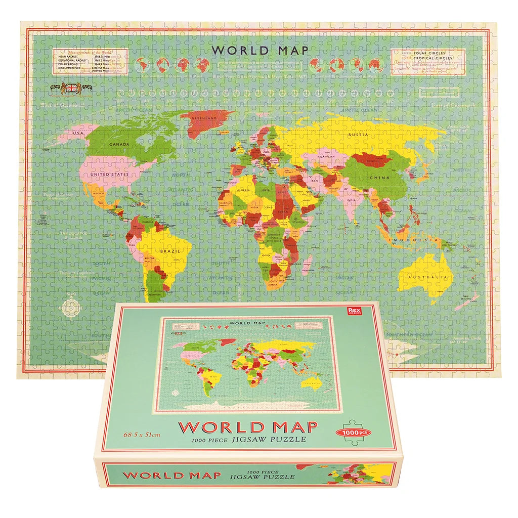 Rex London Jigsaw puzzle (1000 pieces) - World Map