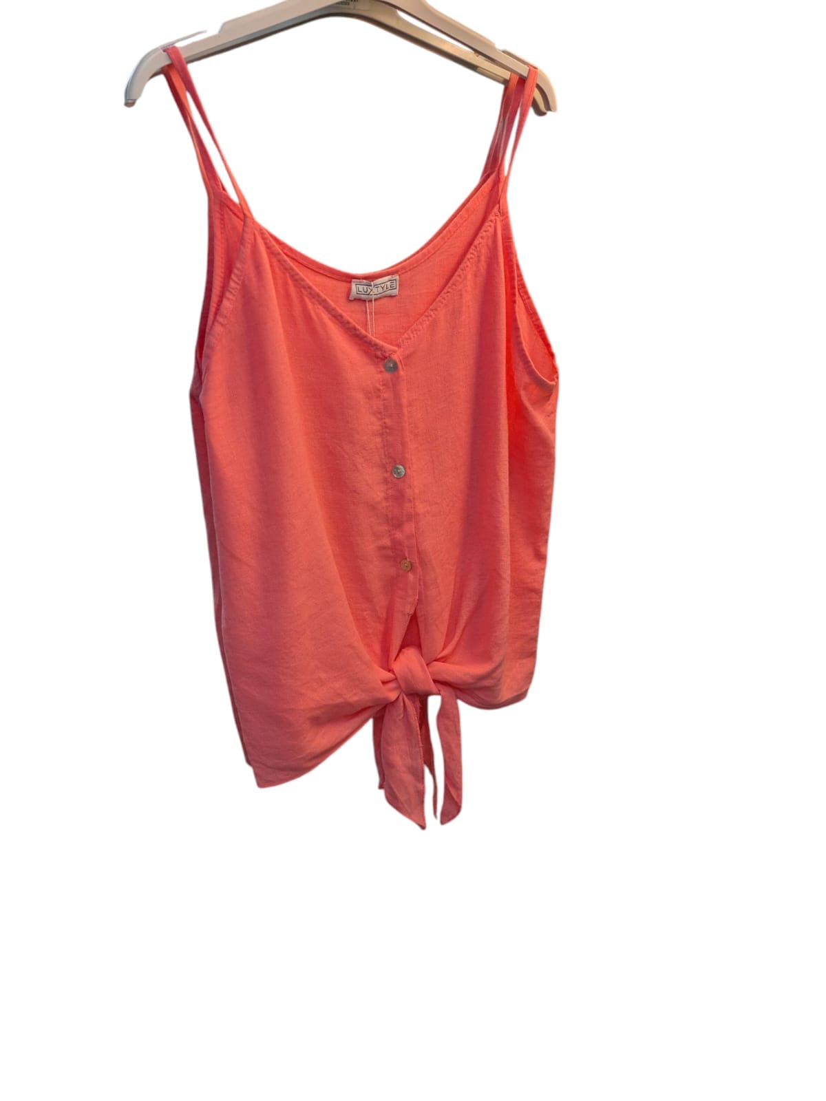 Luxtyle Strappy Tie Front Vest Top | Summer Cami | Sizes Up to 14 | 10 Colours