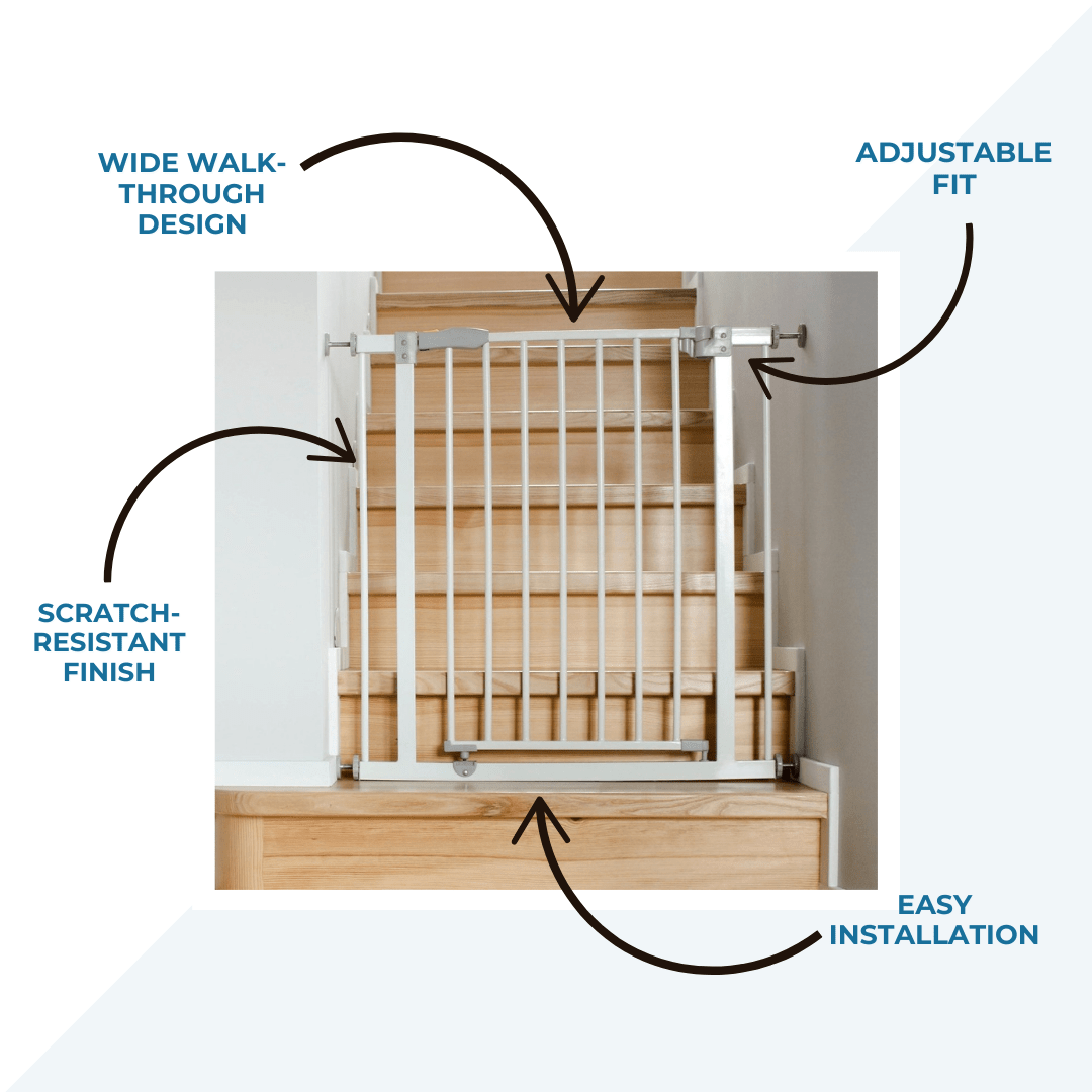 FYLO 2x Baby Safety Stair Gate  Pressure Fit 75-86cm (2 pack)