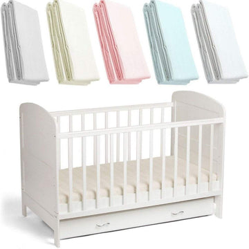 Clearance 10x Spacesaver Cot Fitted Sheet 100% Cotton 100x52cm