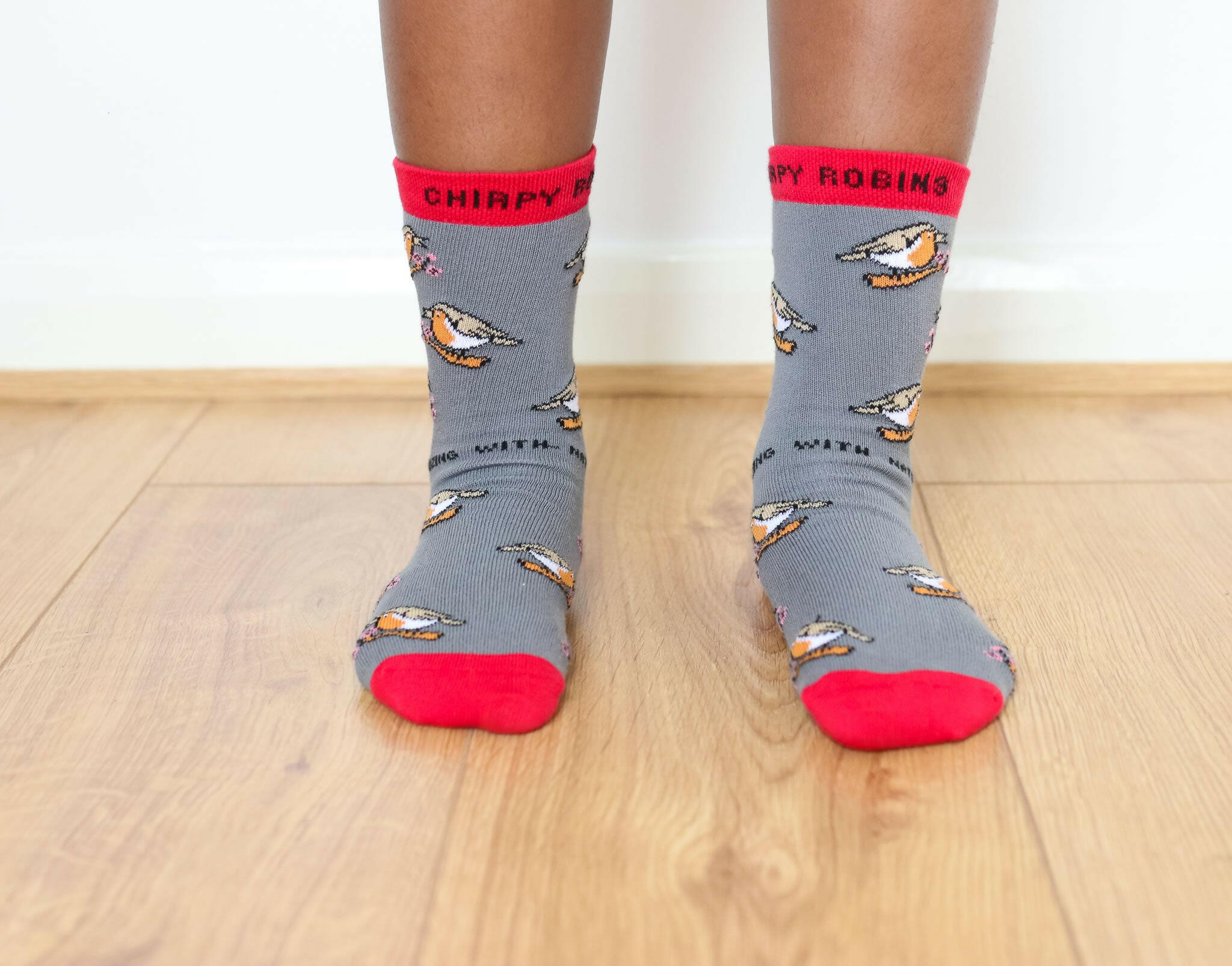 CHIRPY ROBIN ORGANIC COTTON KIDS SOCKS