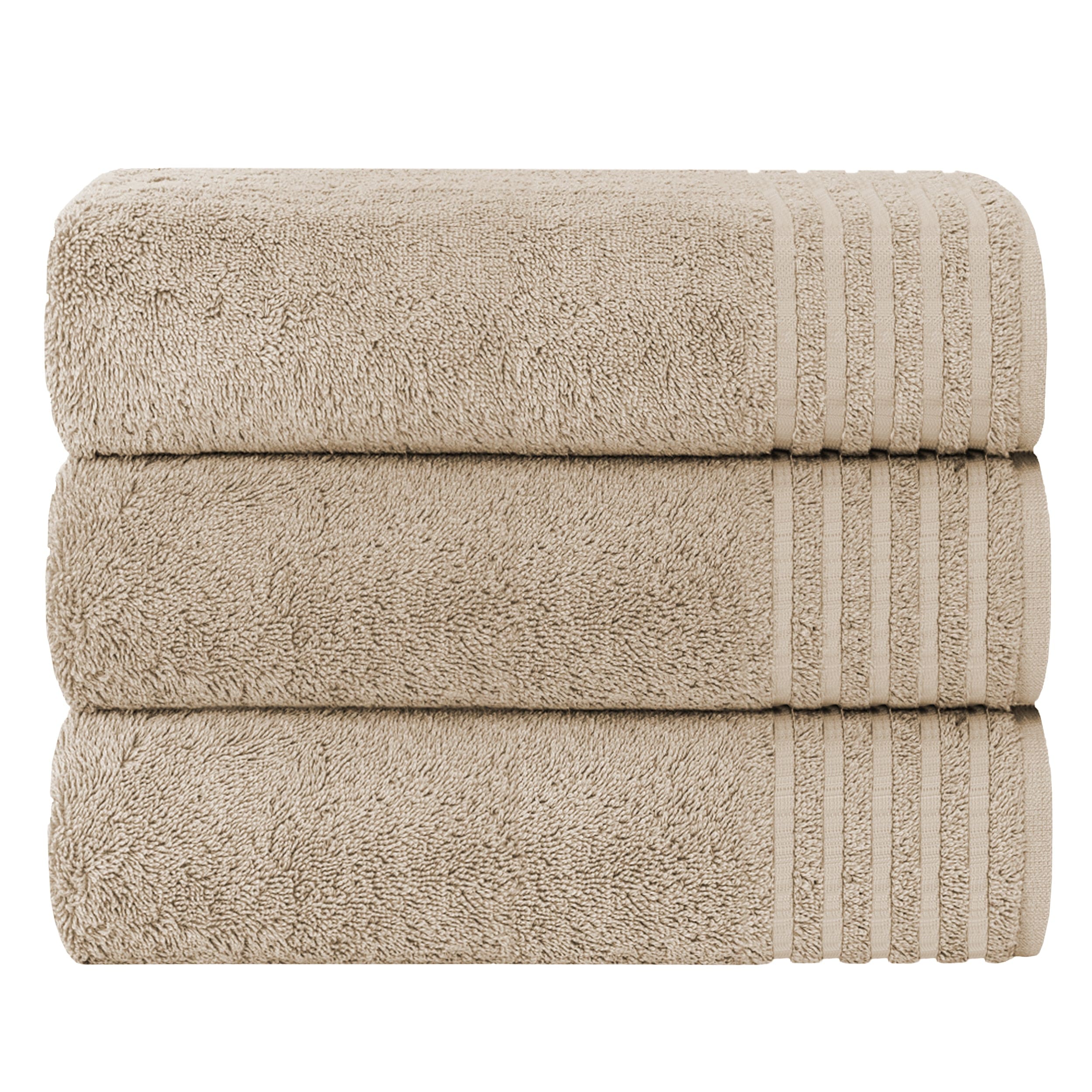 3 Pack Monaco Extra Large Bath Sheets Cotton 500GSM Highly Absorbent Towels Set for Home Gym Beach by OLIVIA ROCCO