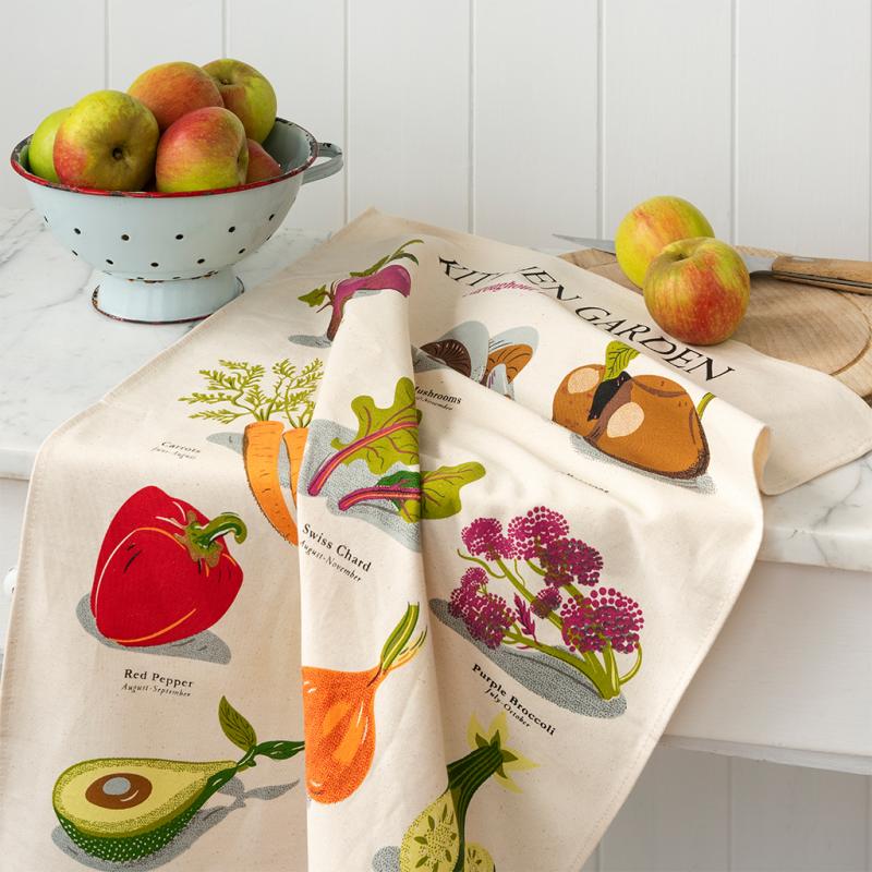 Rex Cotton tea towel - Kitchen Garden
