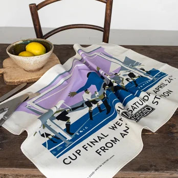 Rex Cotton tea towel - TfL Vintage Poster "Cup Final"
