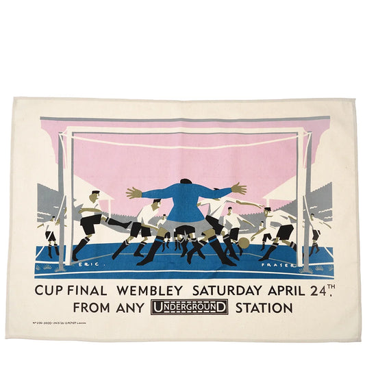 Rex Cotton tea towel - TfL Vintage Poster "Cup Final"