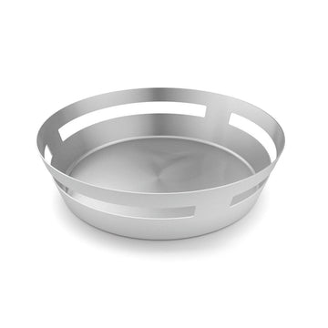 Zack Vareo Premium Brushed Stainless Steel Bread & Fruit Basket - German Design