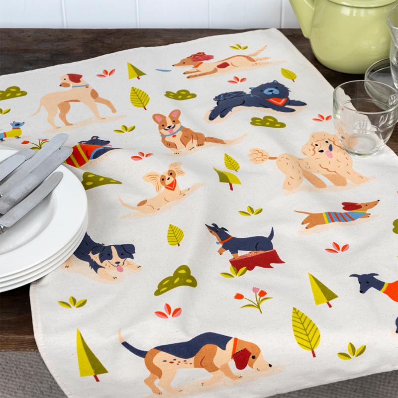Rex Cotton tea towel - Dog Park