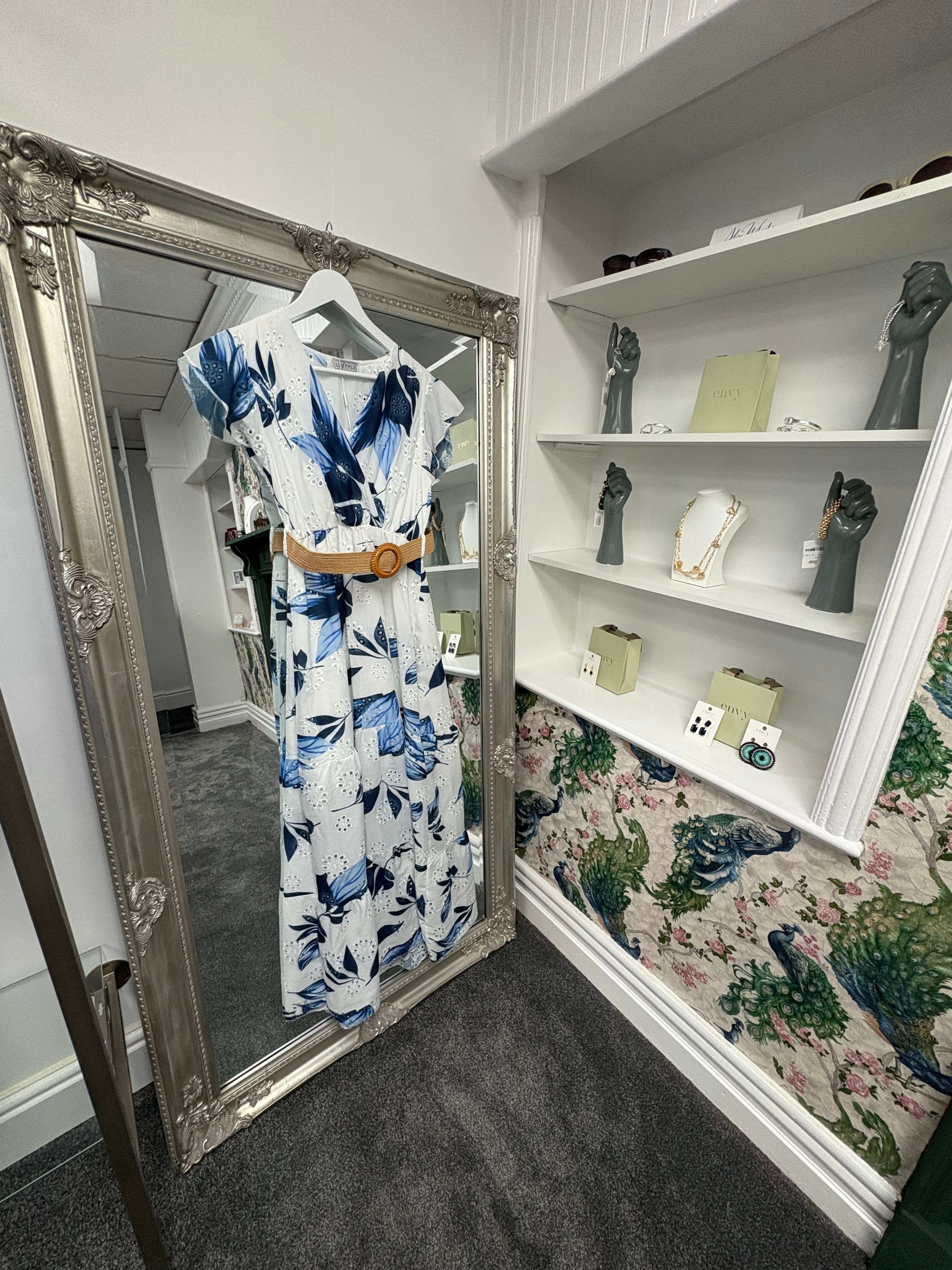 Luxtyle White Flower Dress | Floral Print | One Size 8–14