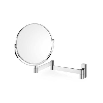 Zack Linea Polished Stainless Steel 5x Magnifying Wall Mirror - Premium Bathroom Elegance