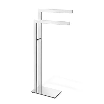 Zack Linea Polished Stainless Steel Towel Stand 120 cm - Premium Bathroom Luxury