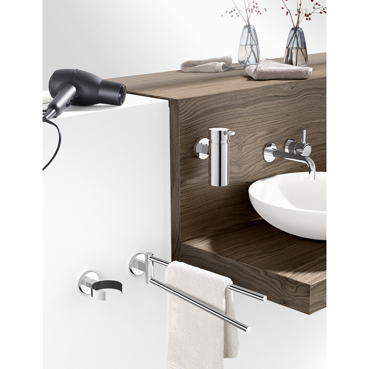 Zack Scala Polished Stainless Steel Swivelling Towel Rail - Premium Rotating Luxury