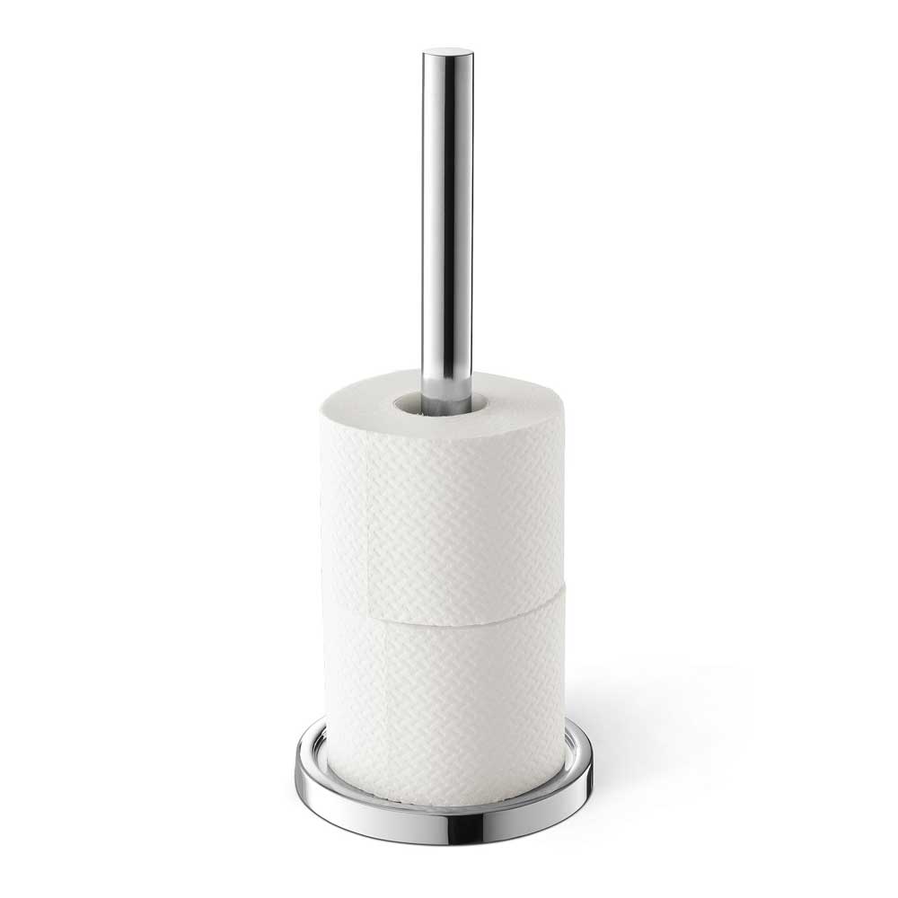 Zack Mimo Polished Stainless Steel Spare Toilet Roll Holder - Premium Bathroom Organisation