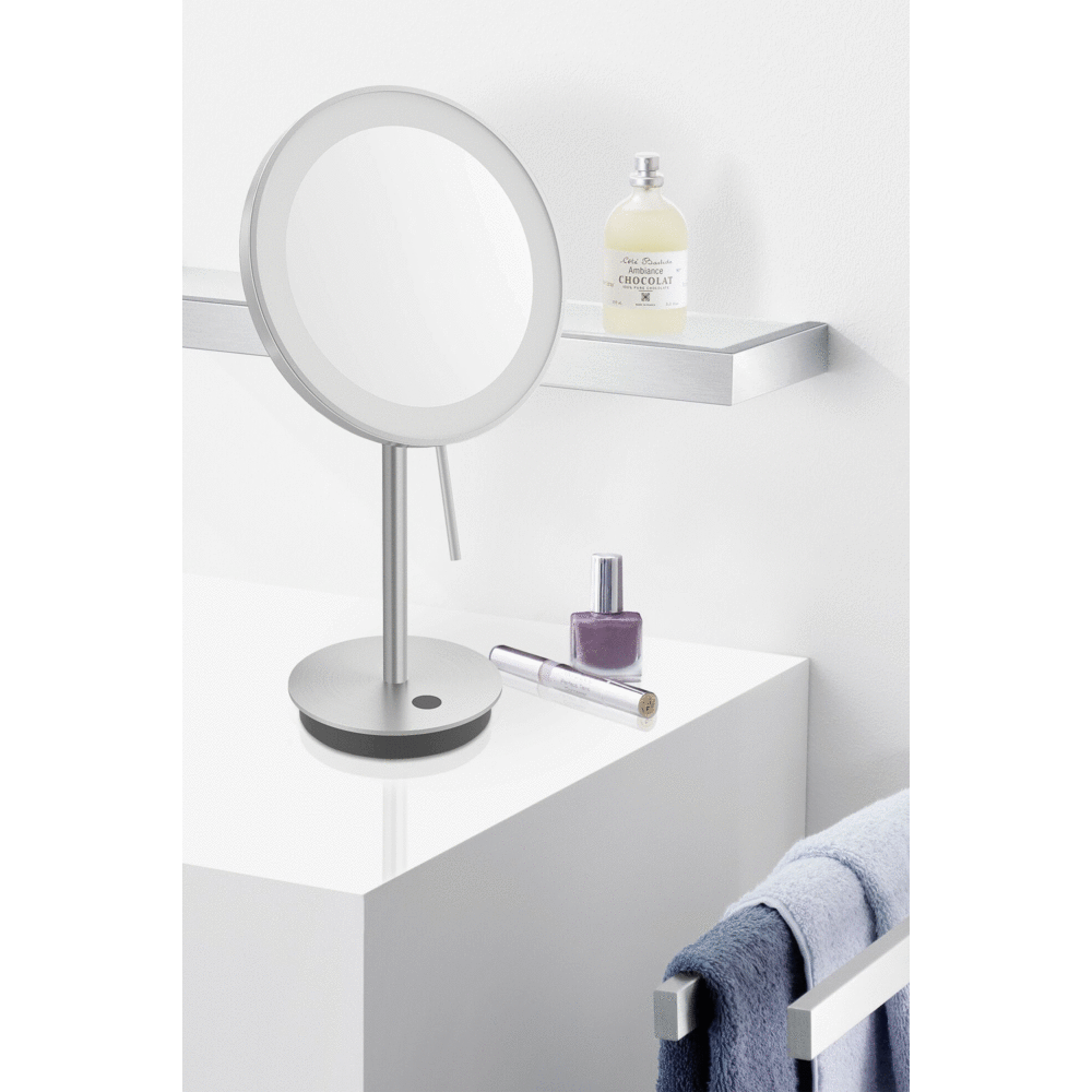 Zack Alona Brushed Stainless Steel LED Make-up Mirror 40140