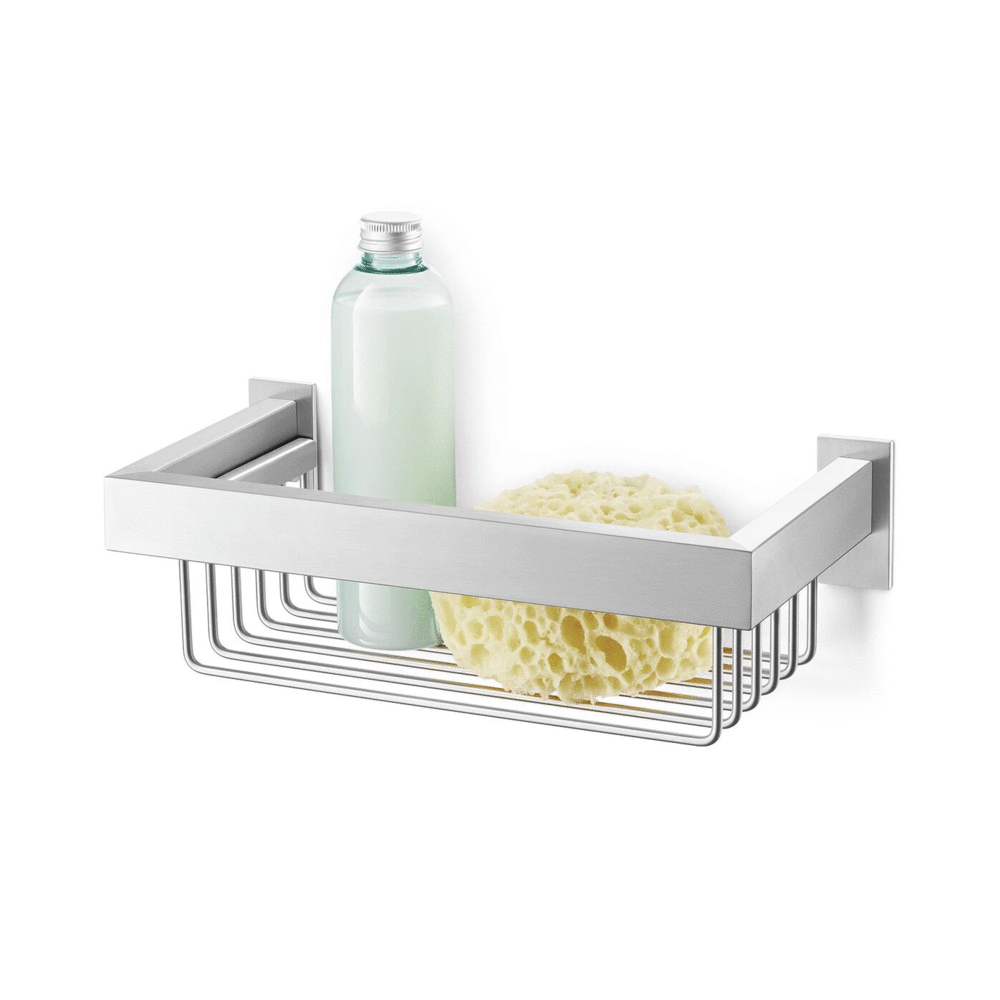 Zack Linea Brushed Stainless Steel Shower Basket 40371