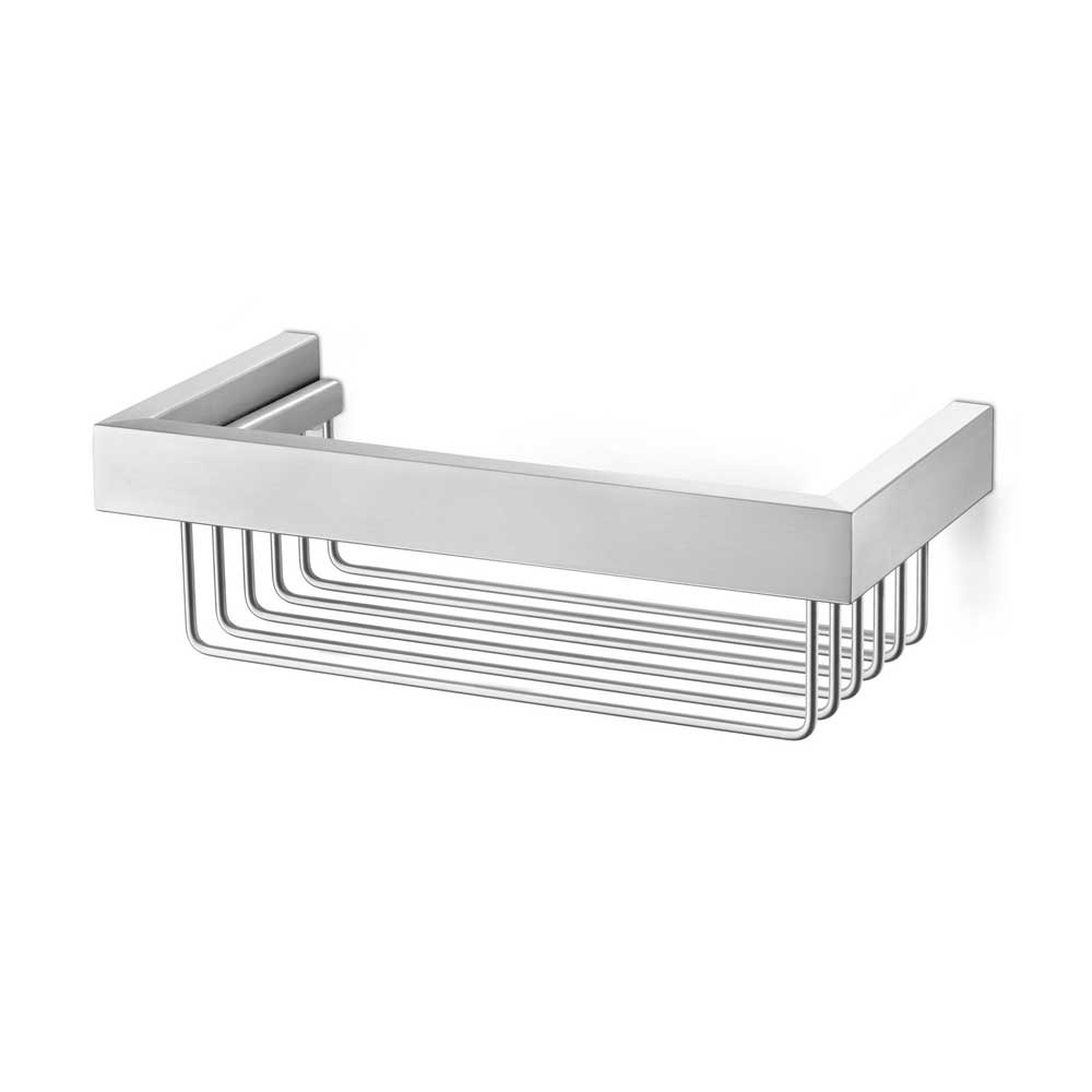 Zack Linea Brushed Stainless Steel Shower Basket 40371