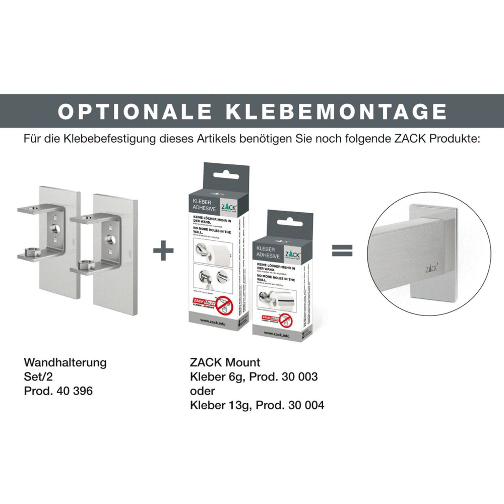 Zack Linea Brushed Stainless Steel Toilet Roll Holder - Premium German Design