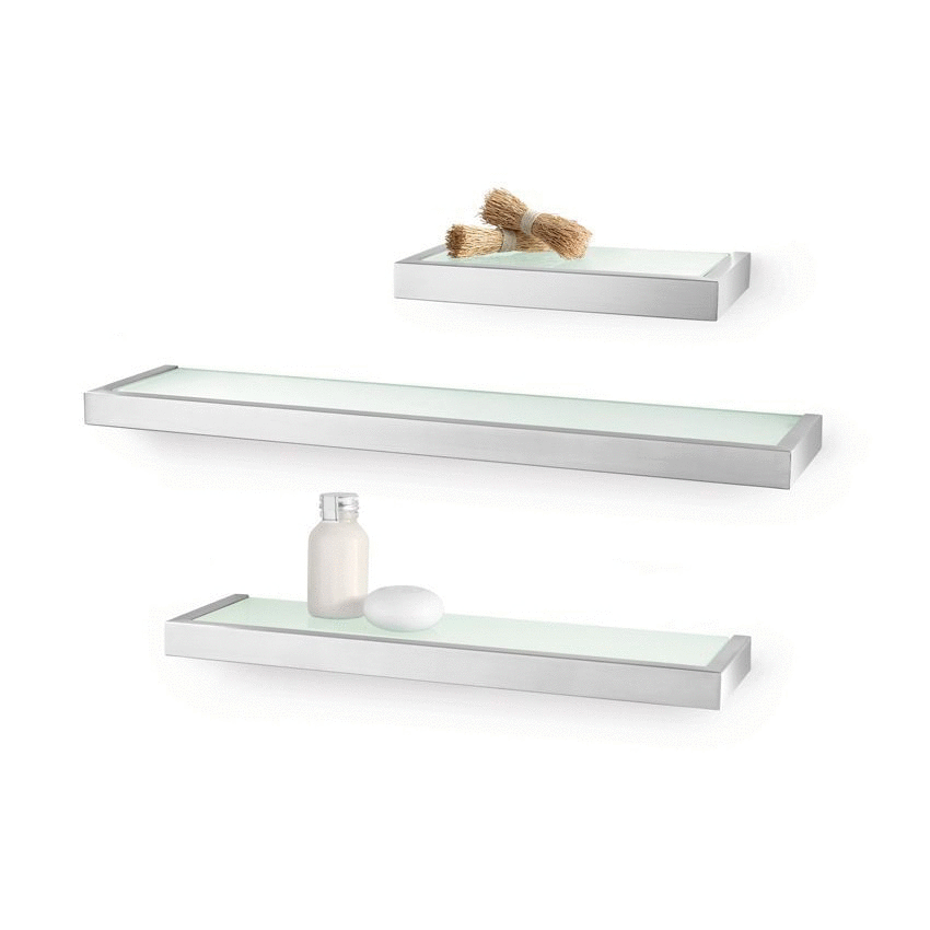 Zack Linea Brushed Stainless Steel Bathroom Shelf 26.5cm - Premium German Design