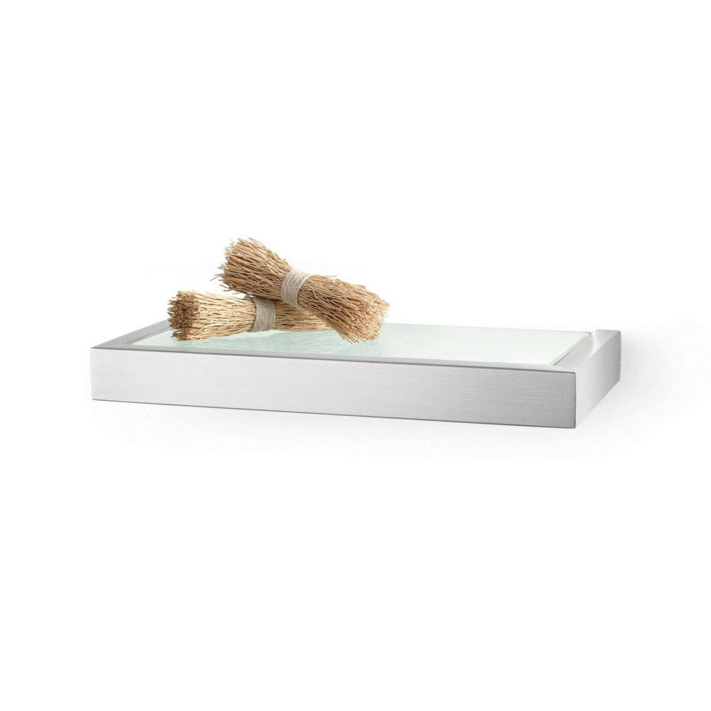 Zack Linea Brushed Stainless Steel Bathroom Shelf 26.5cm - Premium German Design