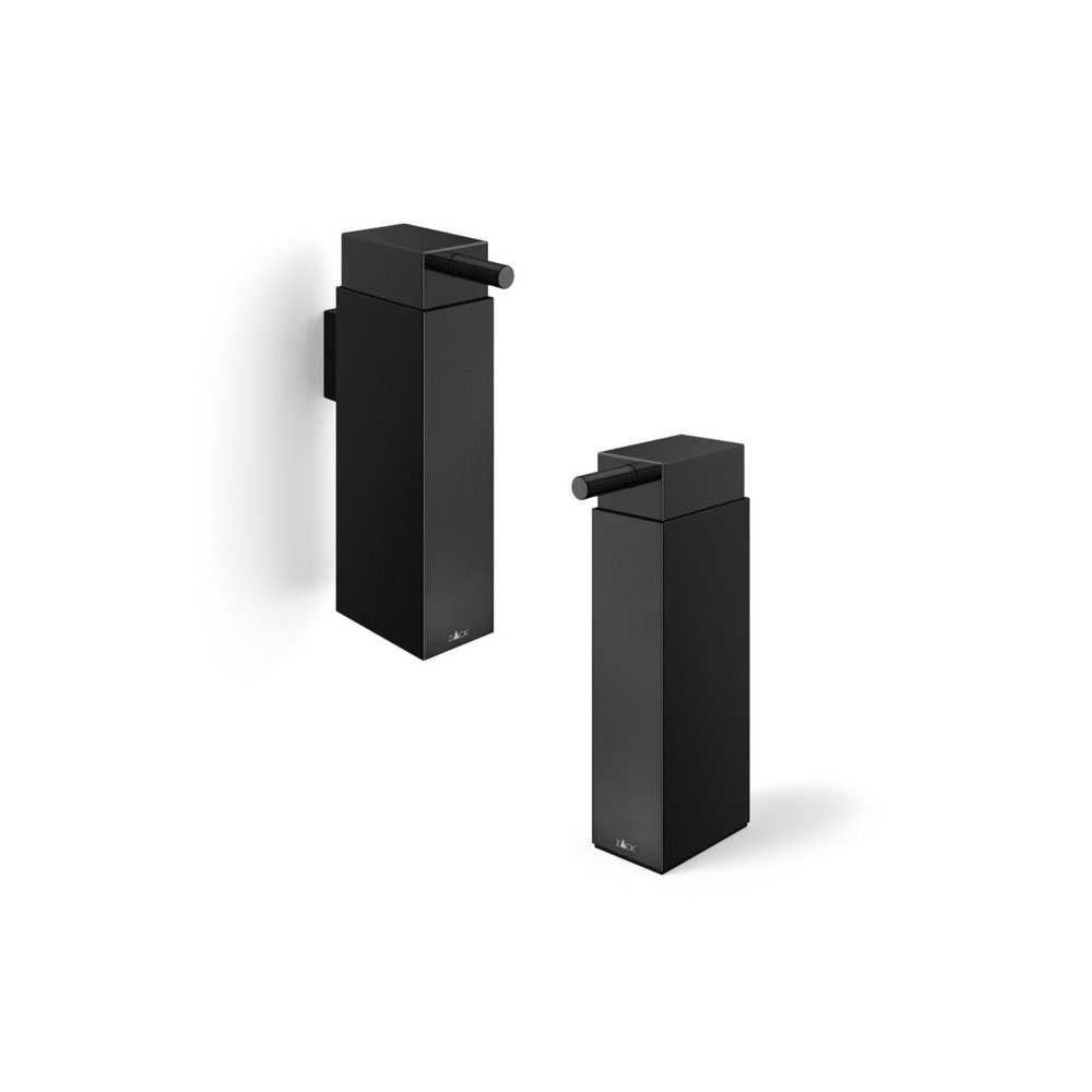 Zack Linea Powder Coated Black Stainless Steel Wall Soap Dispenser 40405