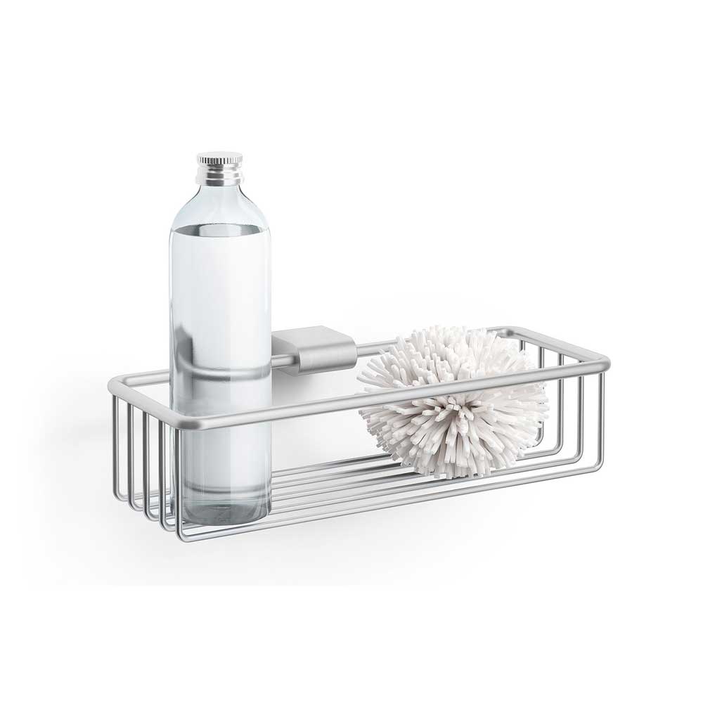 Zack Atore Brushed Wall Shower Basket, Small, 40425