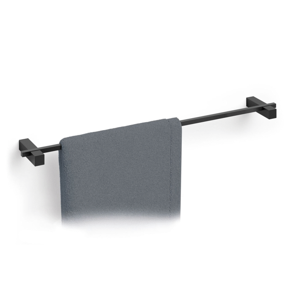 Zack Carvo Powder Coated Black Stainless Steel 66 cm Towel Rail 40502