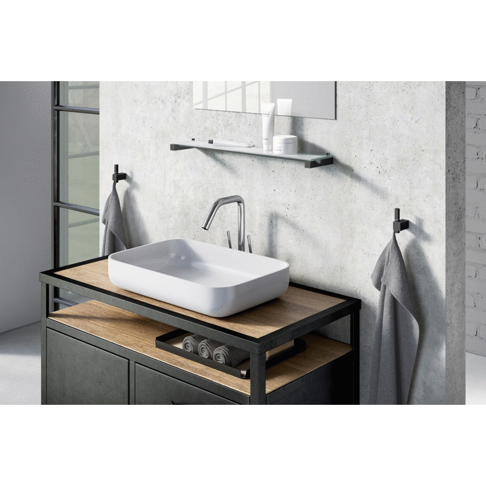 Zack Carvo Premium Black Towel Hook - German Engineered Stainless Steel