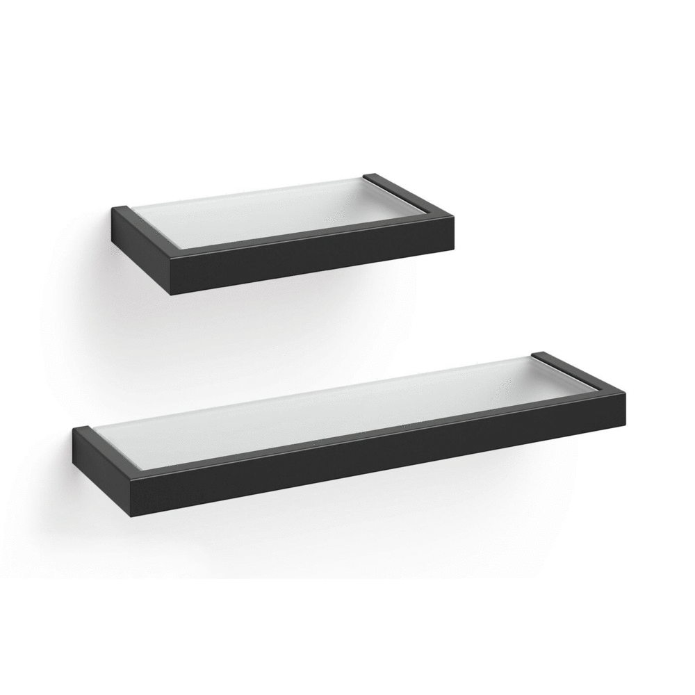 Zack Linea Premium Black Stainless Steel Bathroom Shelf - 26.5cm German Engineering