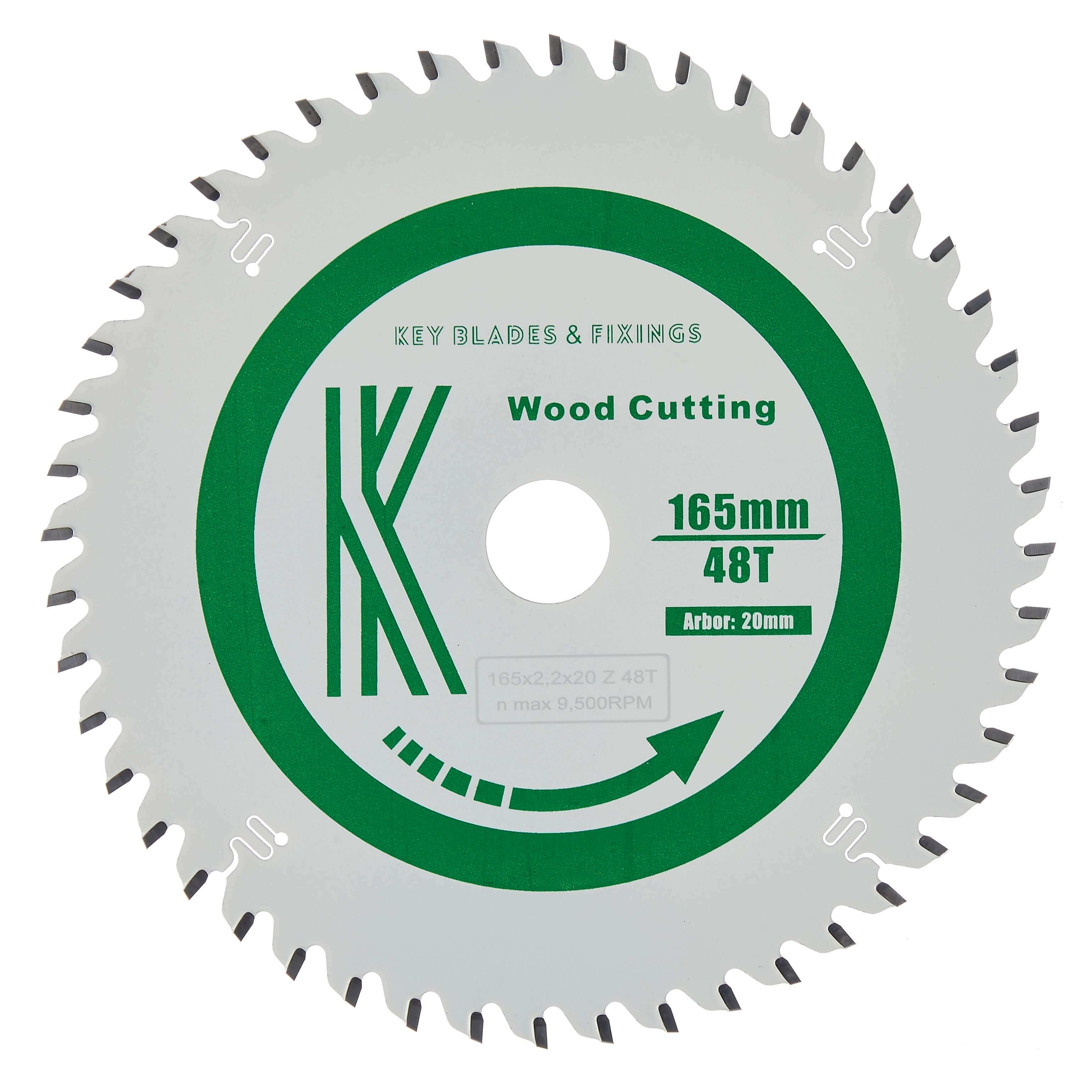 165mm x 20mm x 2.2mm 48 Tooth Track/Circular Saw Blade - 4102