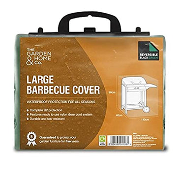 Standard Large Barbecue Cover, Reversible Green & Black, [36042]