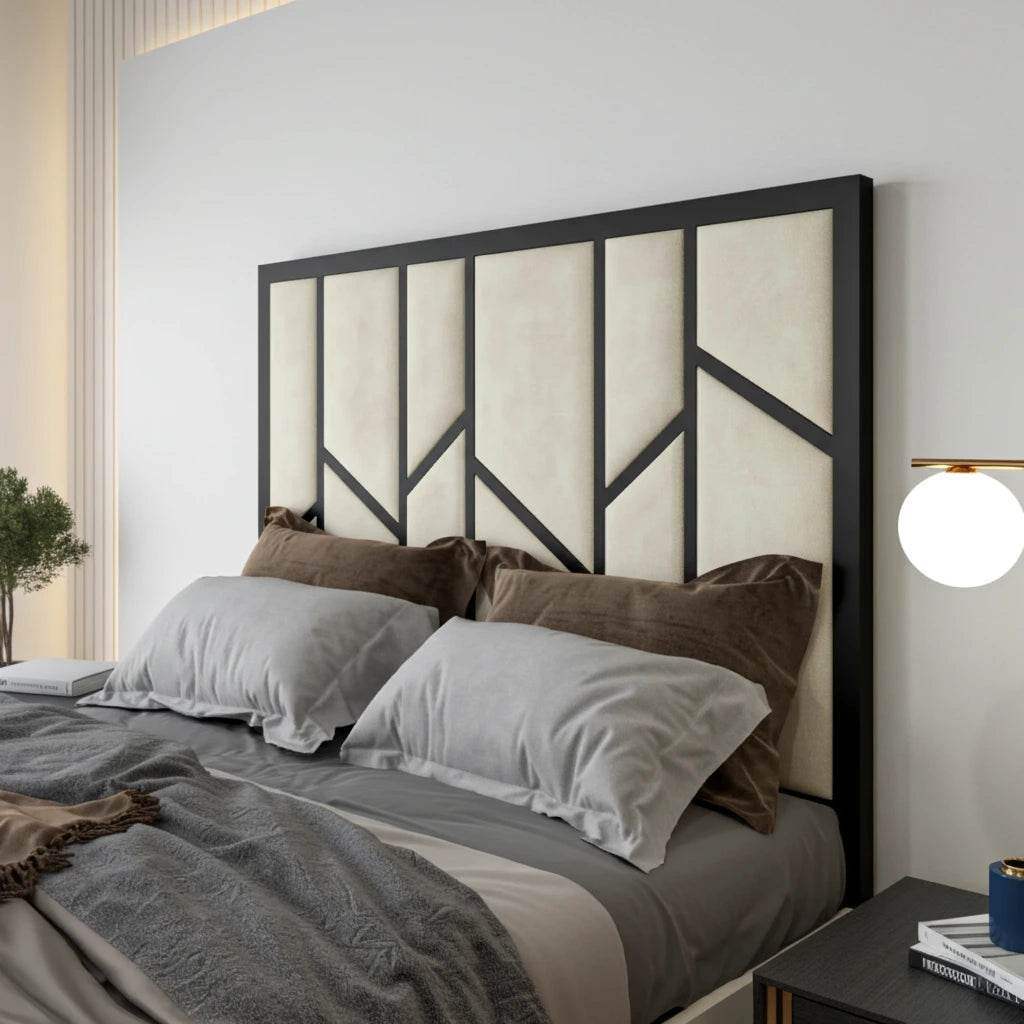 Elora Panel-Lined Upholstered Bed Frame – Modern Fabric Bed | UK Beds Direct